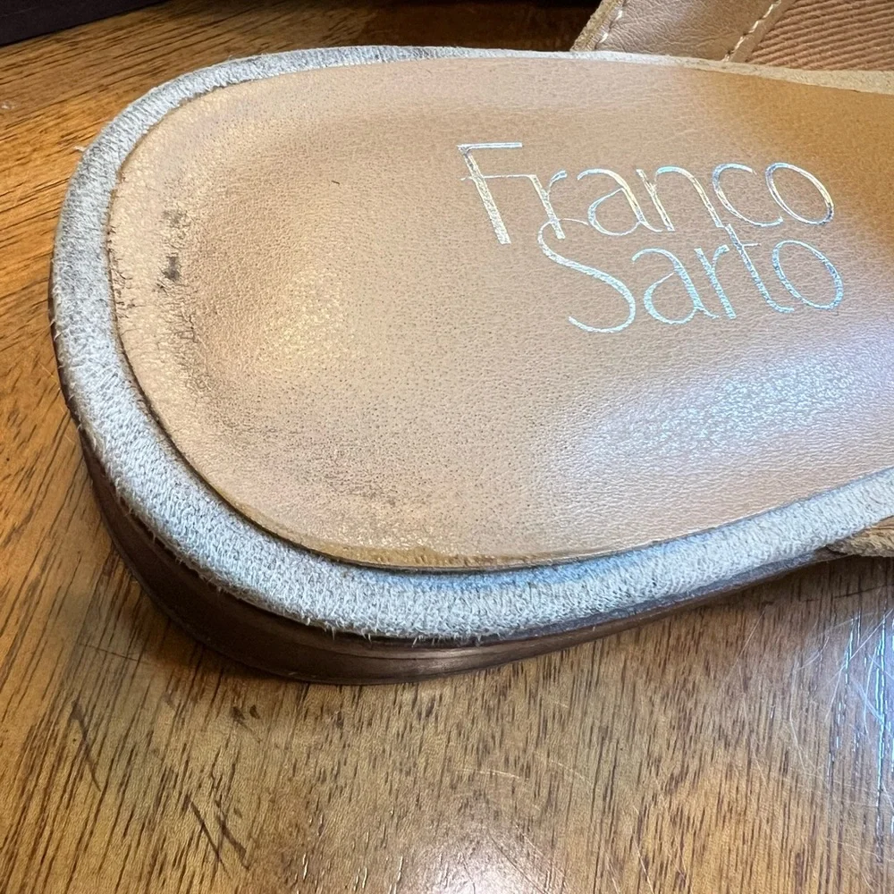 Franco Sarto ivory suede leather mules, size 8M. - Picture 4 of 6